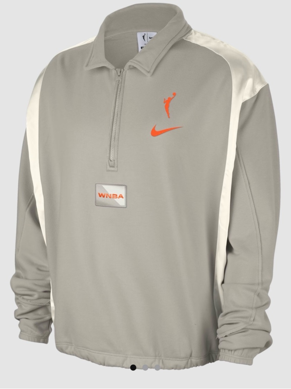 “Nike WNBA Dri-FIT Half Zip Pullover Satin Panel Cropped Jacket Women’s L”